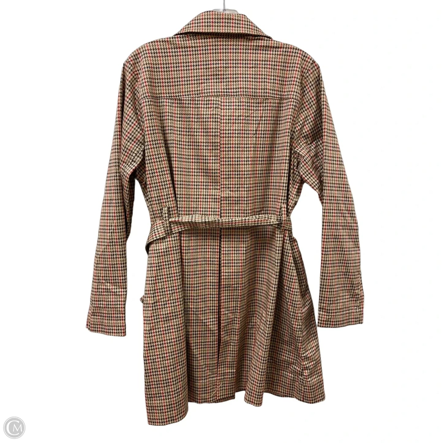 Coat Raincoat By Cabi In Plaid Pattern, Size: L