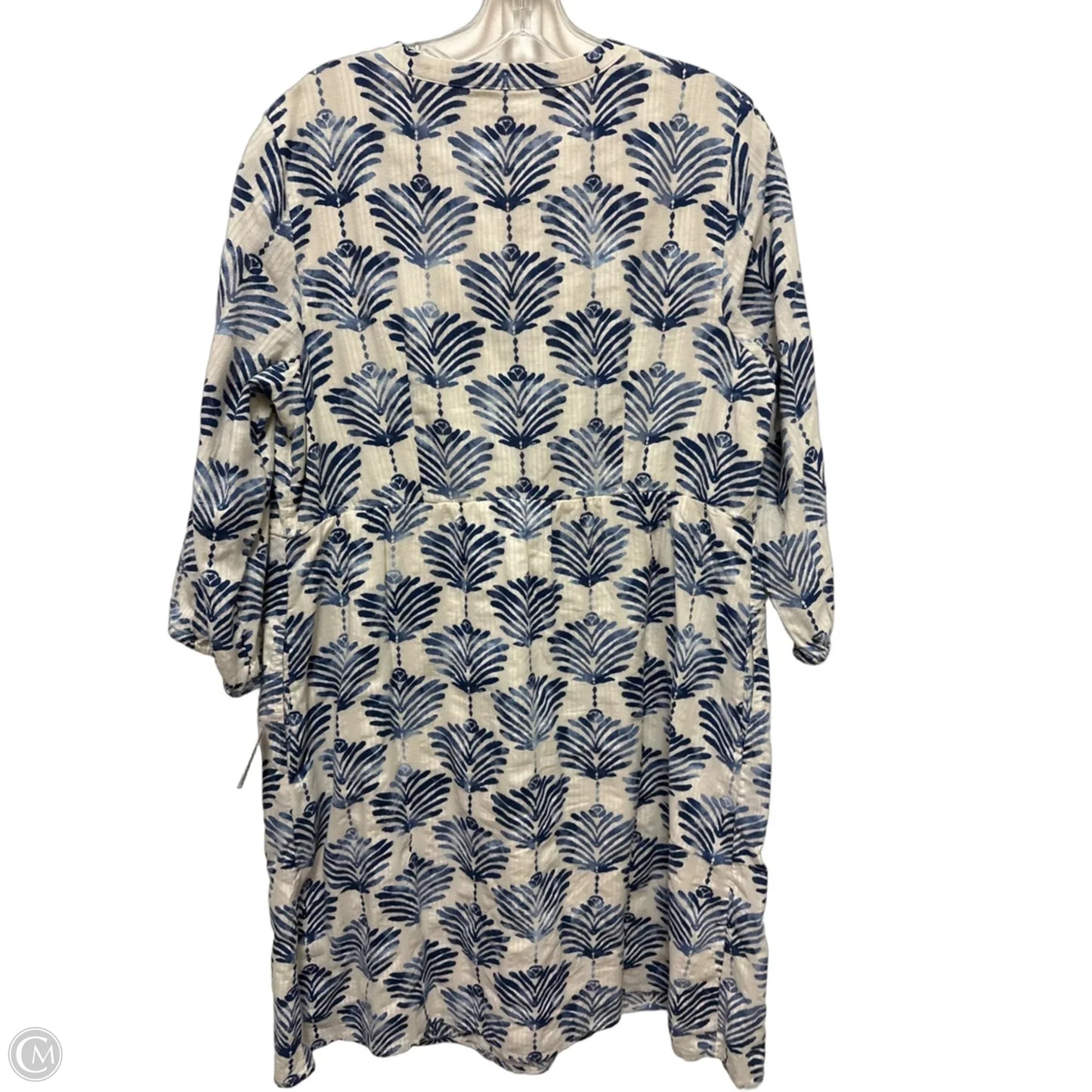 Dress Casual Midi By J. Jill In Blue & White, Size: M