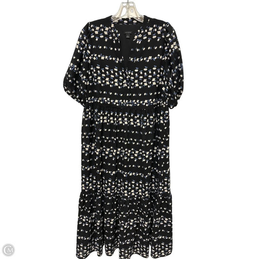 Dress Casual Midi By Ann Taylor In Black, Size: M