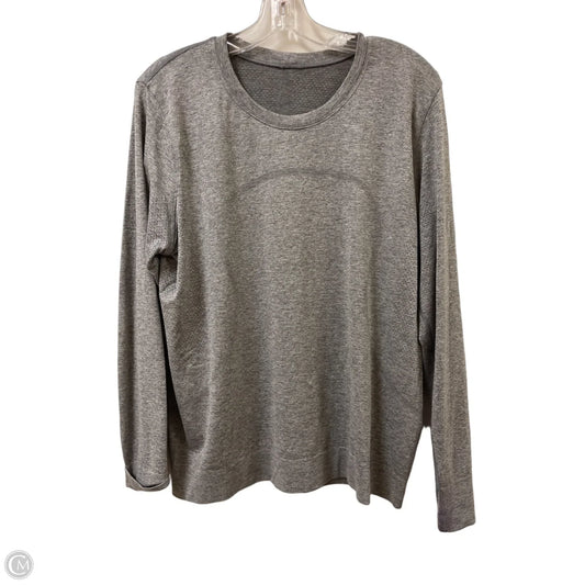 Athletic Top Long Sleeve Crewneck By Lululemon In Grey, Size: Xl