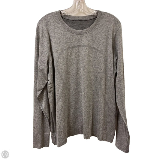 Athletic Top Long Sleeve Crewneck By Lululemon In Grey, Size: Xl