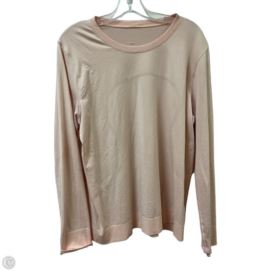 Athletic Top Long Sleeve Crewneck By Lululemon In Pink, Size: Xl