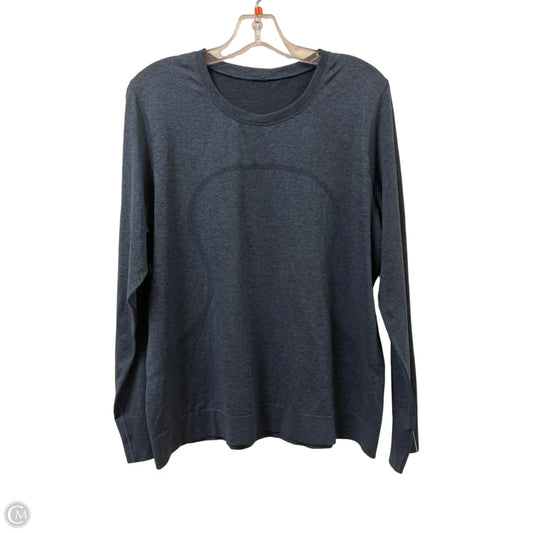 Athletic Top Long Sleeve Crewneck By Lululemon In Navy, Size: Xl