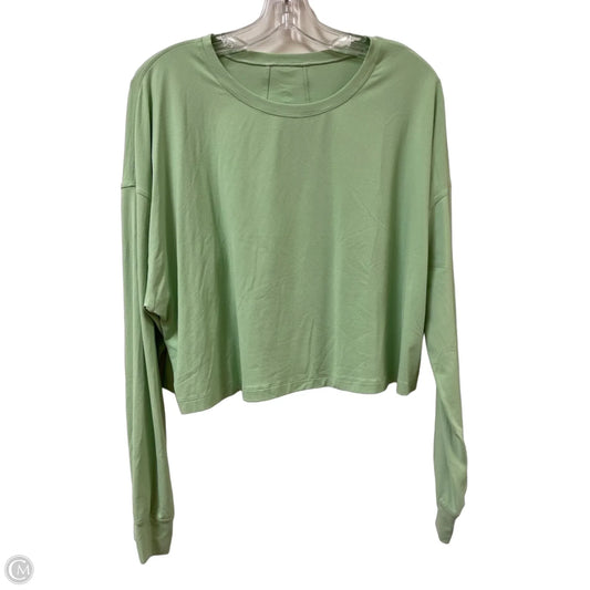 Athletic Top Long Sleeve Crewneck By Lululemon In Green, Size: Xl