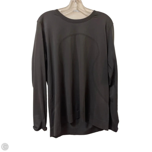 Athletic Top Long Sleeve Crewneck By Lululemon In Black, Size: Xl