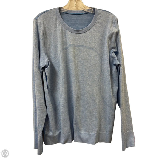 Athletic Top Long Sleeve Crewneck By Lululemon In Blue, Size: Xl