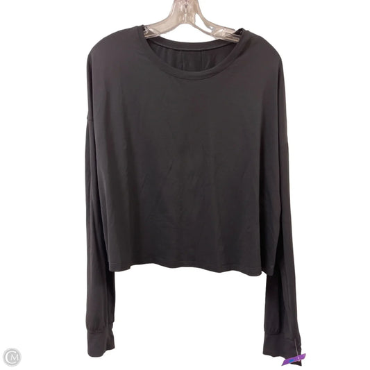 Athletic Top Long Sleeve Crewneck By Lululemon In Black, Size: Xl