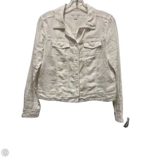 Jacket Denim By Charter Club In White, Size: Sp