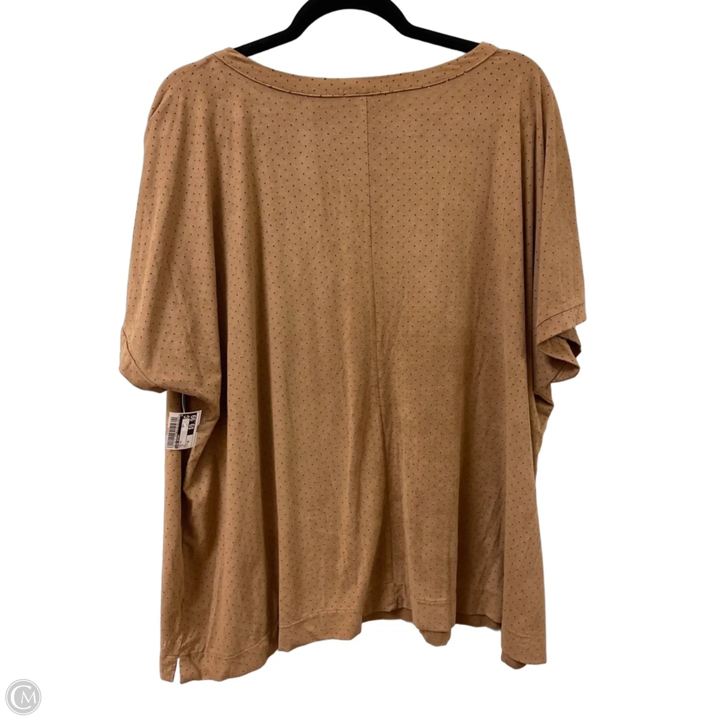 Top Short Sleeve By Lane Bryant In Tan, Size: 3x