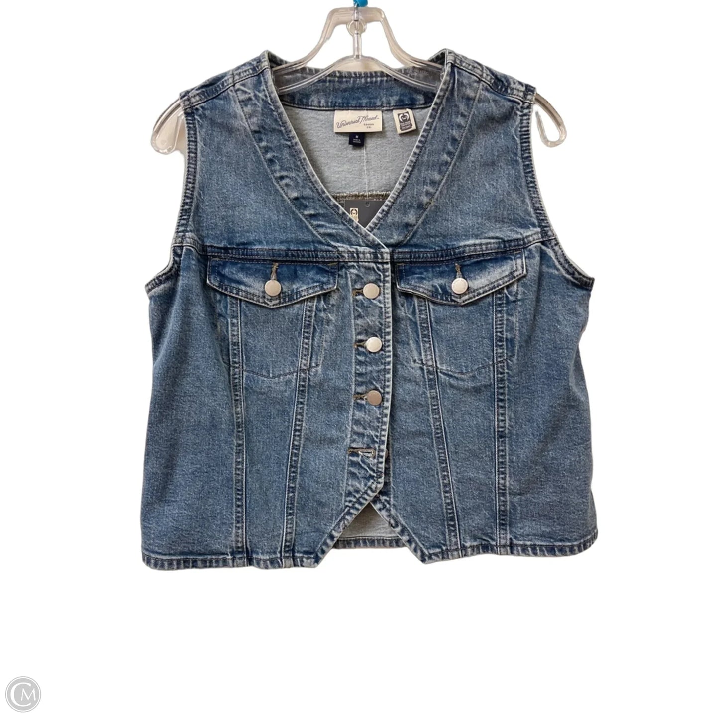 Vest Other By Universal Thread In Blue Denim, Size: M