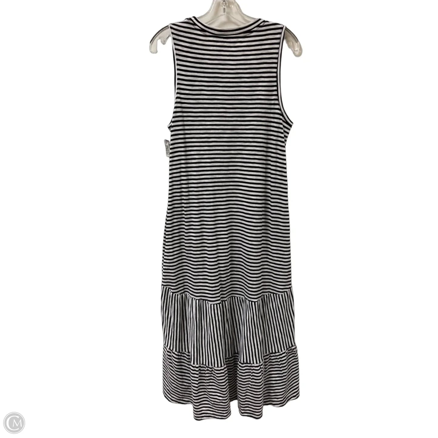 Dress Casual Midi By Time And Tru In Striped Pattern, Size: M