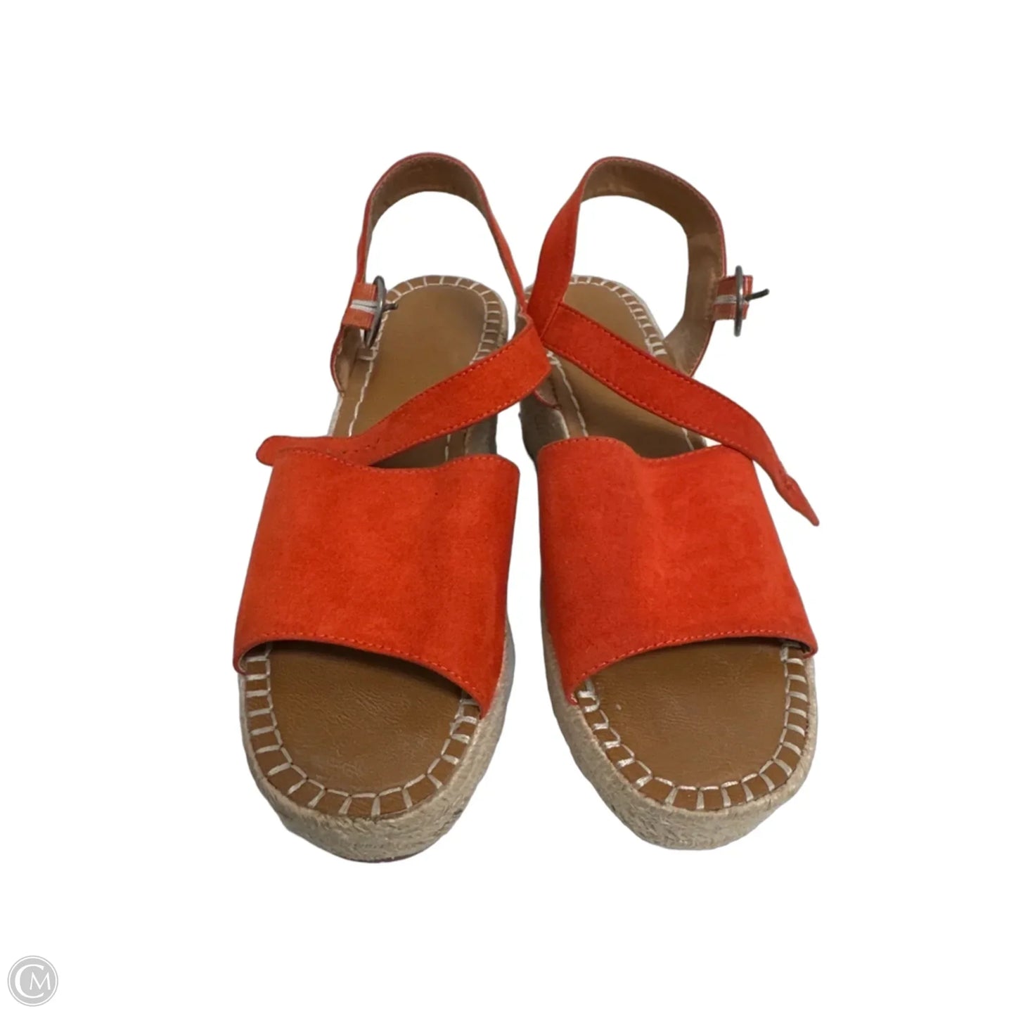 Sandals Heels Wedge By Universal Thread In Orange, Size: 11