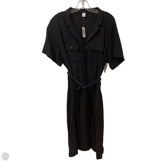 Dress Casual Midi By Old Navy In Black, Size: 1x