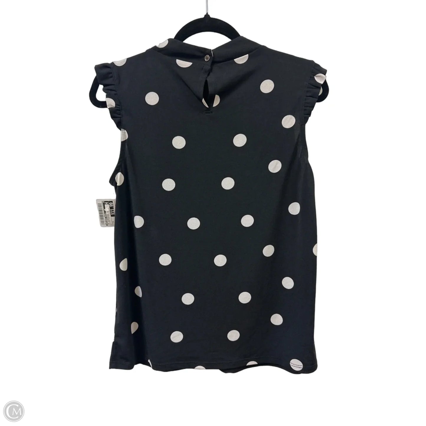 Top Sleeveless By Adrianna Papell In Polkadot Pattern, Size: M