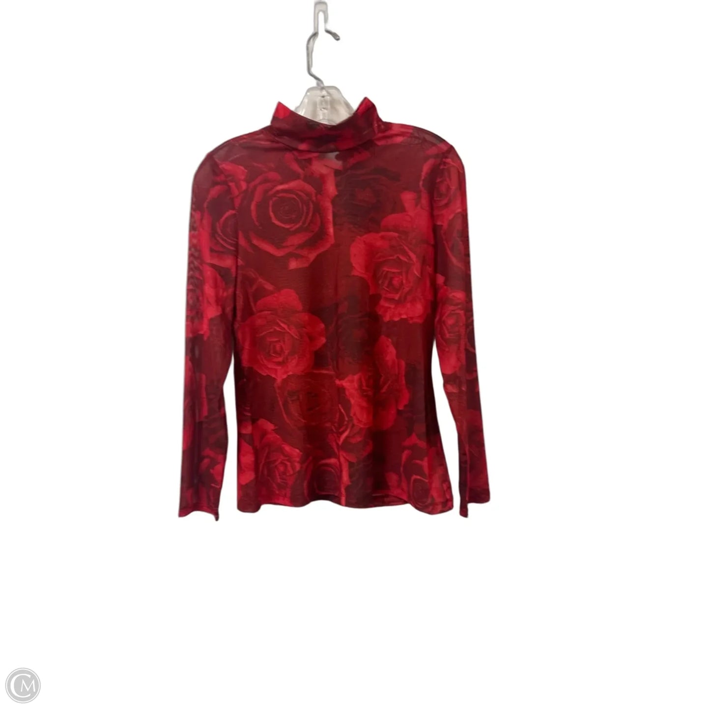 Top Long Sleeve By Tahari In Red, Size: M