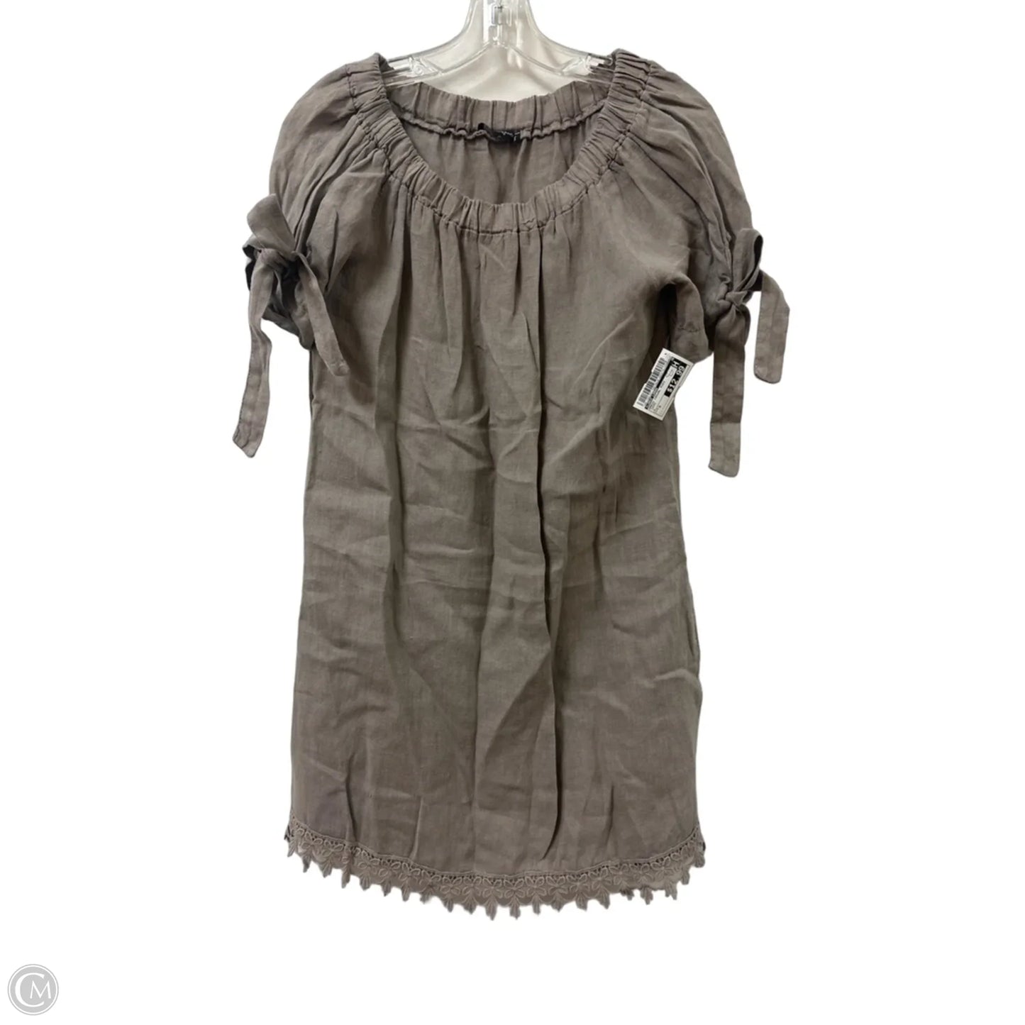 Dress Casual Midi By Lungo Larno In Taupe, Size: S