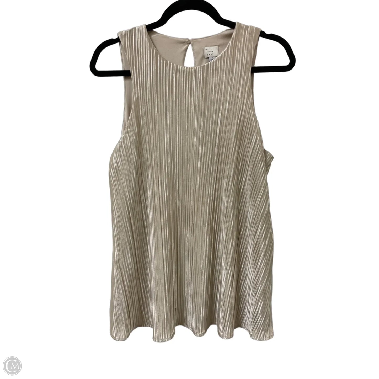 Top Sleeveless By A New Day In Gold, Size: M