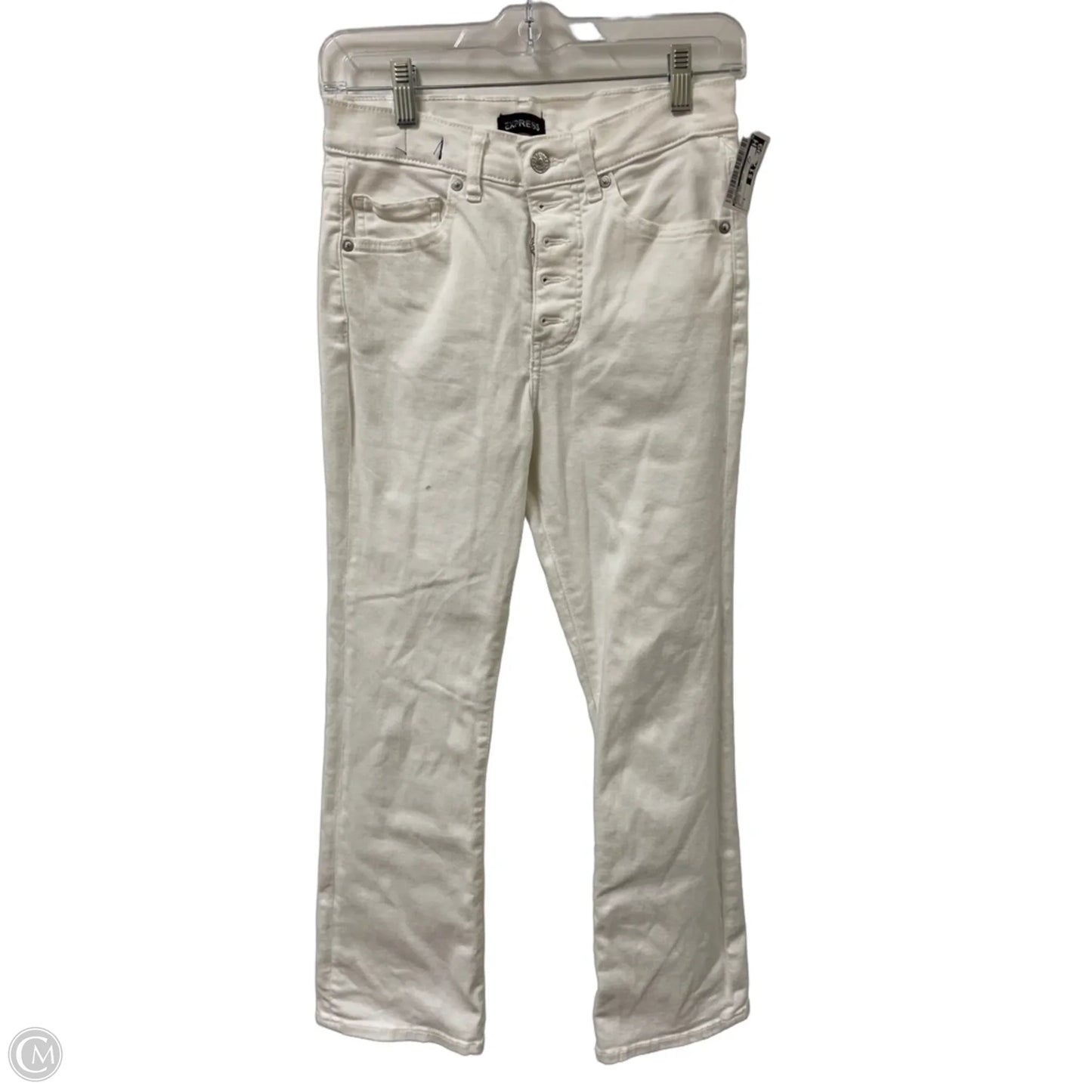 Jeans Boot Cut By Express In White, Size: 6