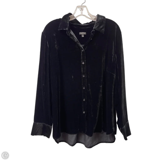 Blouse Long Sleeve By Talbots In Black, Size: Xl