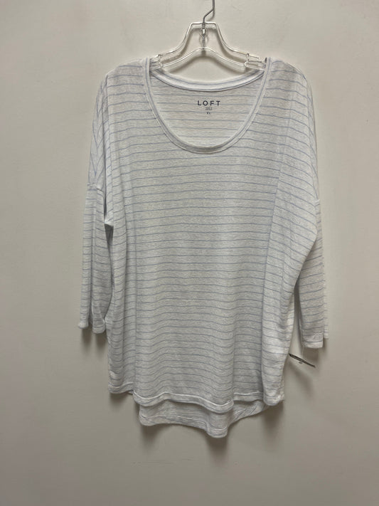 Top Long Sleeve By Loft In White, Size: Xl
