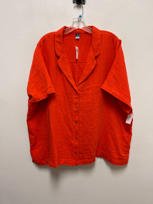 Blouse Short Sleeve By Old Navy In Orange, Size: 2x