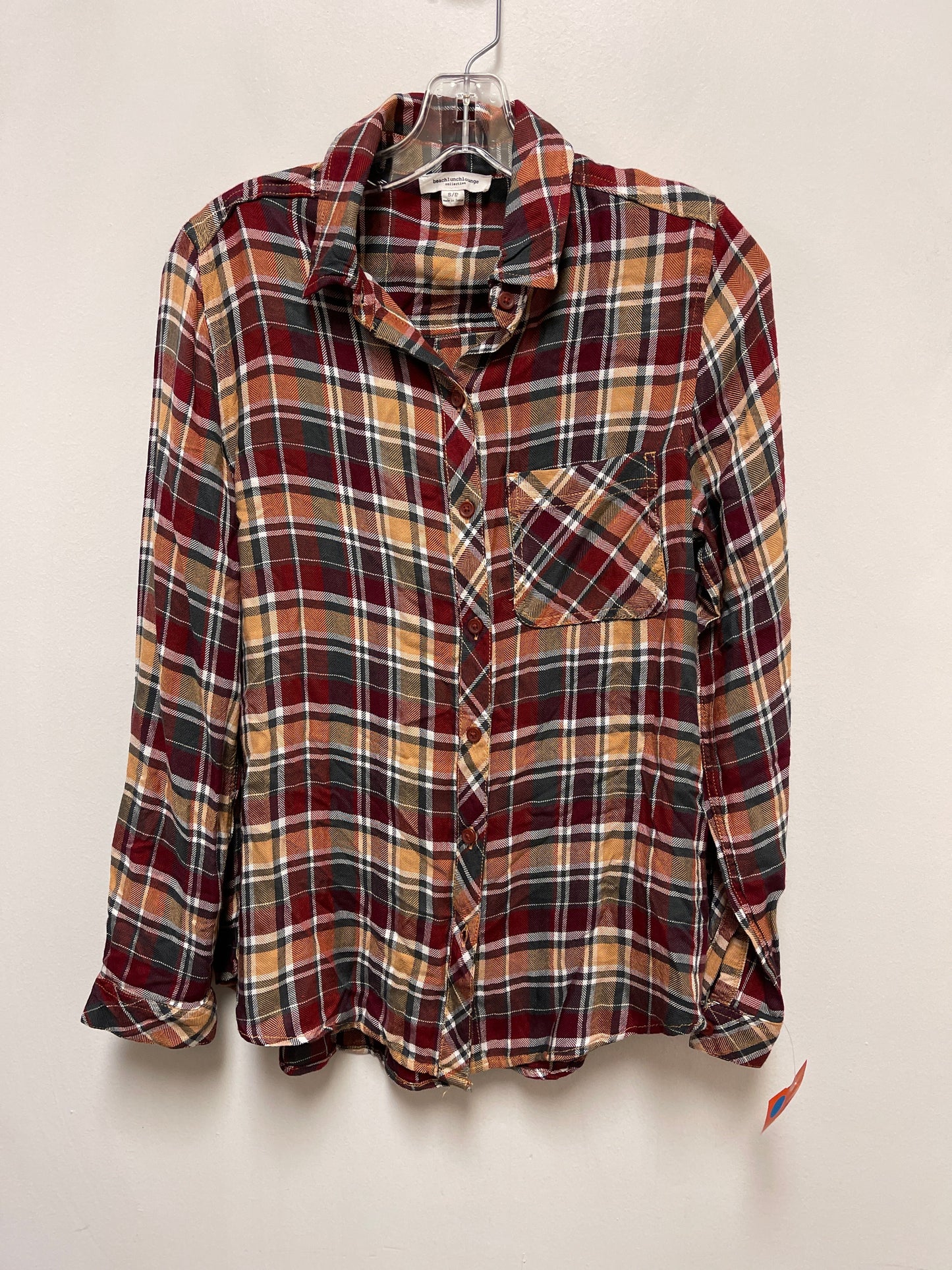 Blouse Long Sleeve By Beachlunchlounge In Red, Size: S