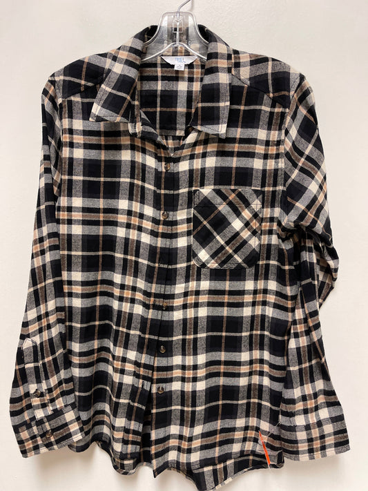 Blouse Long Sleeve By Time And Tru In Black, Size: S