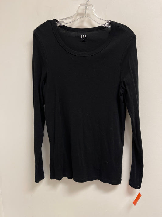 Top Long Sleeve By Gap In Black, Size: L