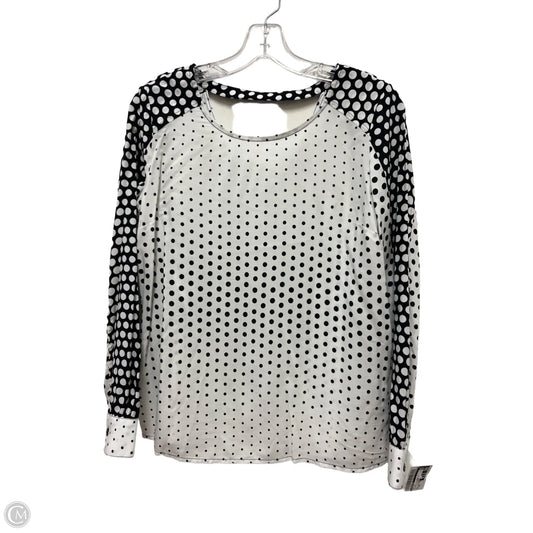Top Long Sleeve By Liverpool In Polkadot Pattern, Size: Xs