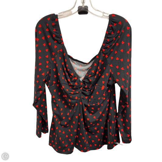 Top Long Sleeve By Shein In Black, Size: 3x