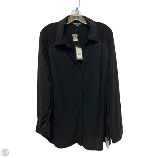 Blouse Long Sleeve By Adrianna Papell In Black, Size: 3x