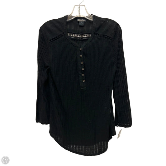 Top Long Sleeve By Lucky Brand In Black, Size: M