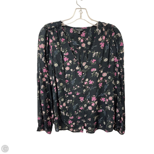 Top Long Sleeve By Lucky Brand In Floral Print, Size: M