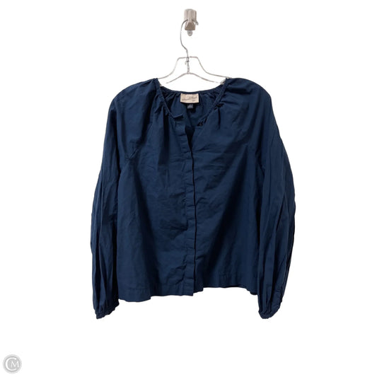 Blouse Long Sleeve By Universal Thread In Navy, Size: M