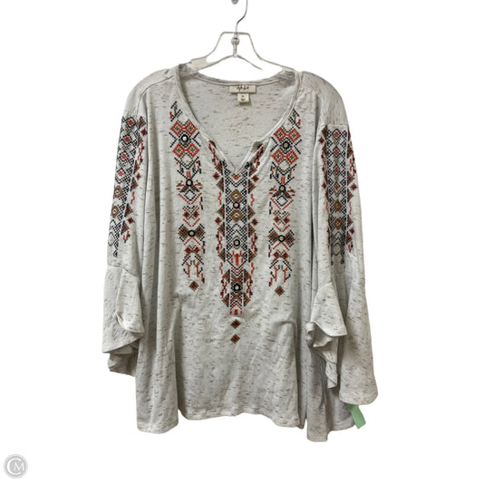 Top Long Sleeve By Style And Company In White, Size: Xl