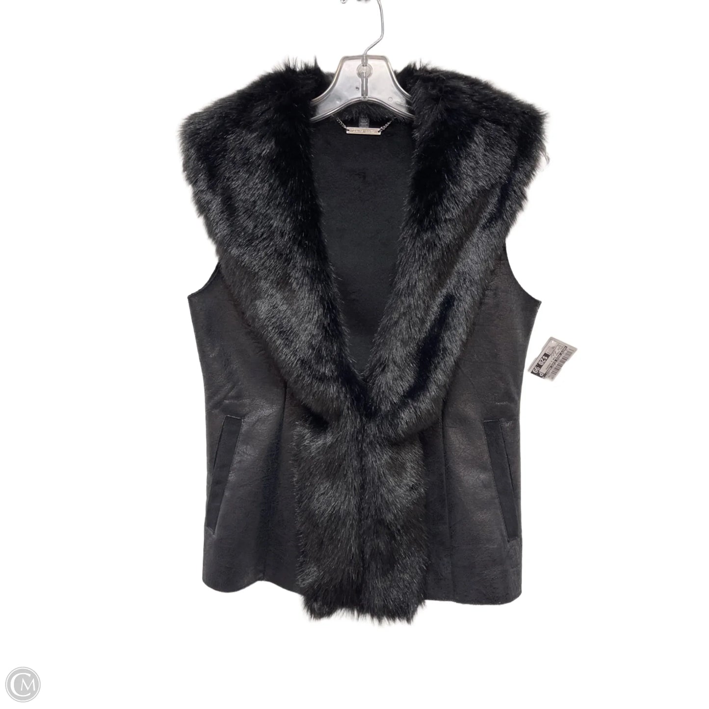 Vest Faux Fur & Sherpa By White House Black Market In Black, Size: Xs