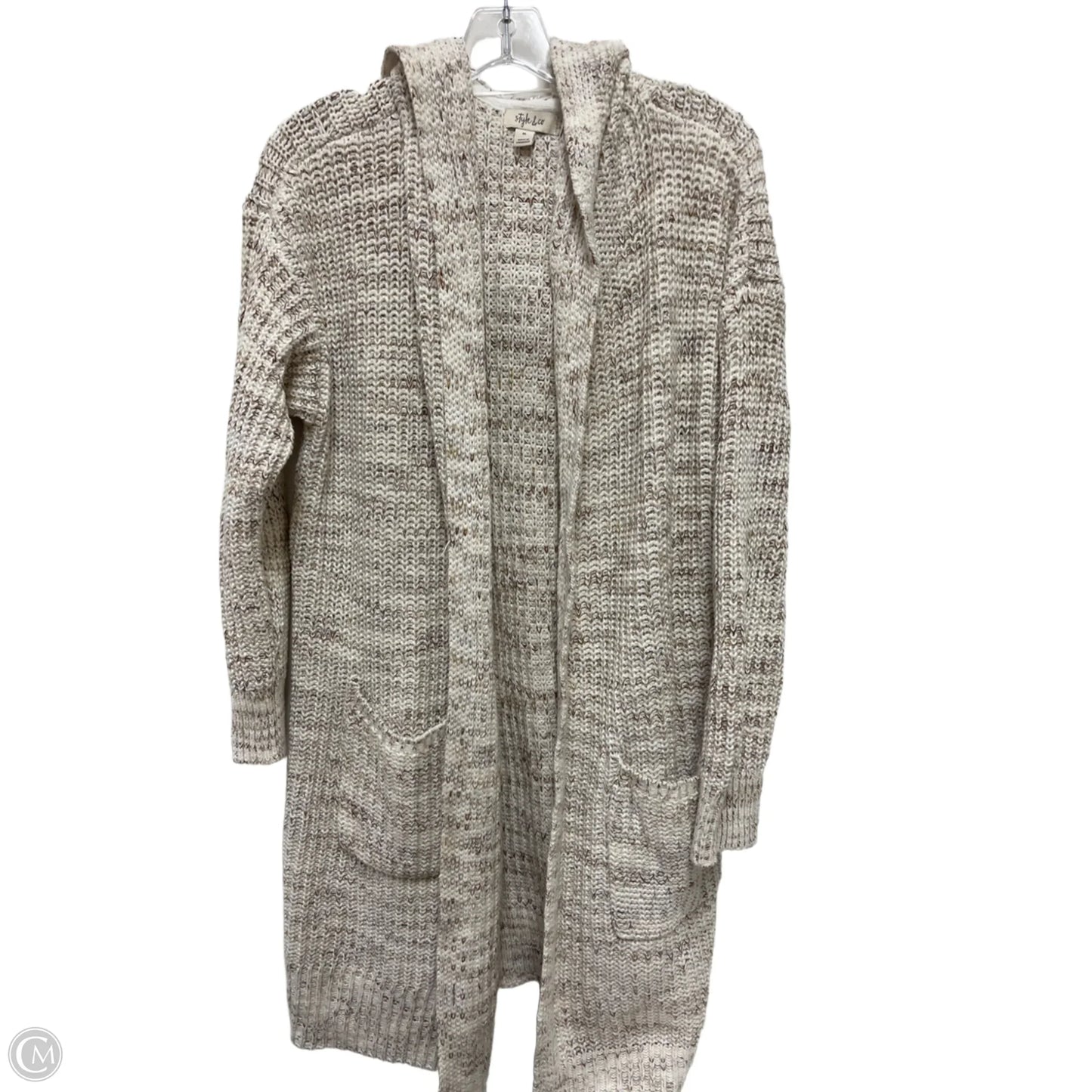 Sweater Cardigan By Style And Company In Cream, Size: Xl