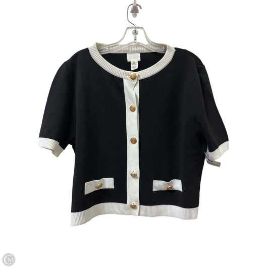 Sweater Cardigan By H&m In Black, Size: L