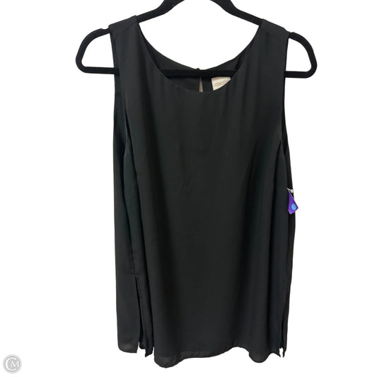 Top Sleeveless By Chicos In Black, Size: L