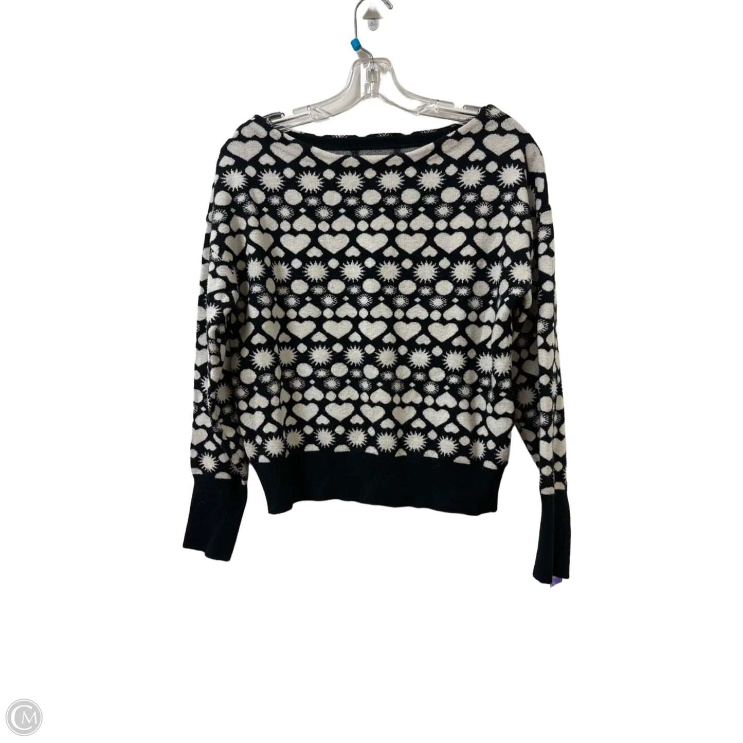 Sweater By Maeve In Black & White, Size: Xs
