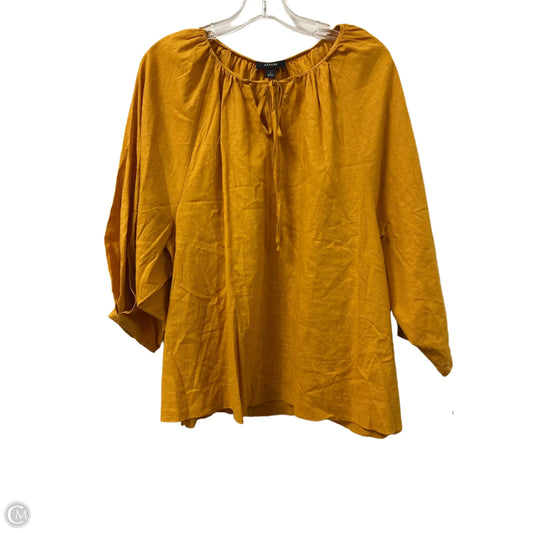Top Long Sleeve By Alfani In Yellow, Size: L
