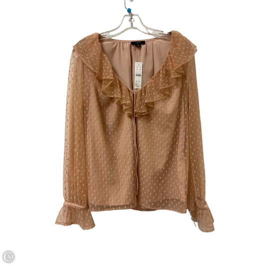 Top Long Sleeve By J. Crew In Tan, Size: M