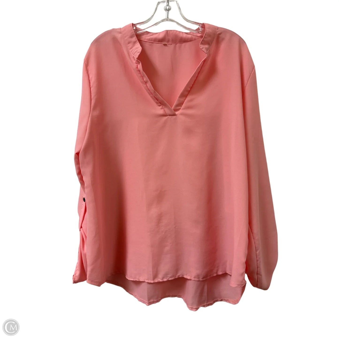 Top Long Sleeve By Clothes Mentor In Pink, Size: 4x