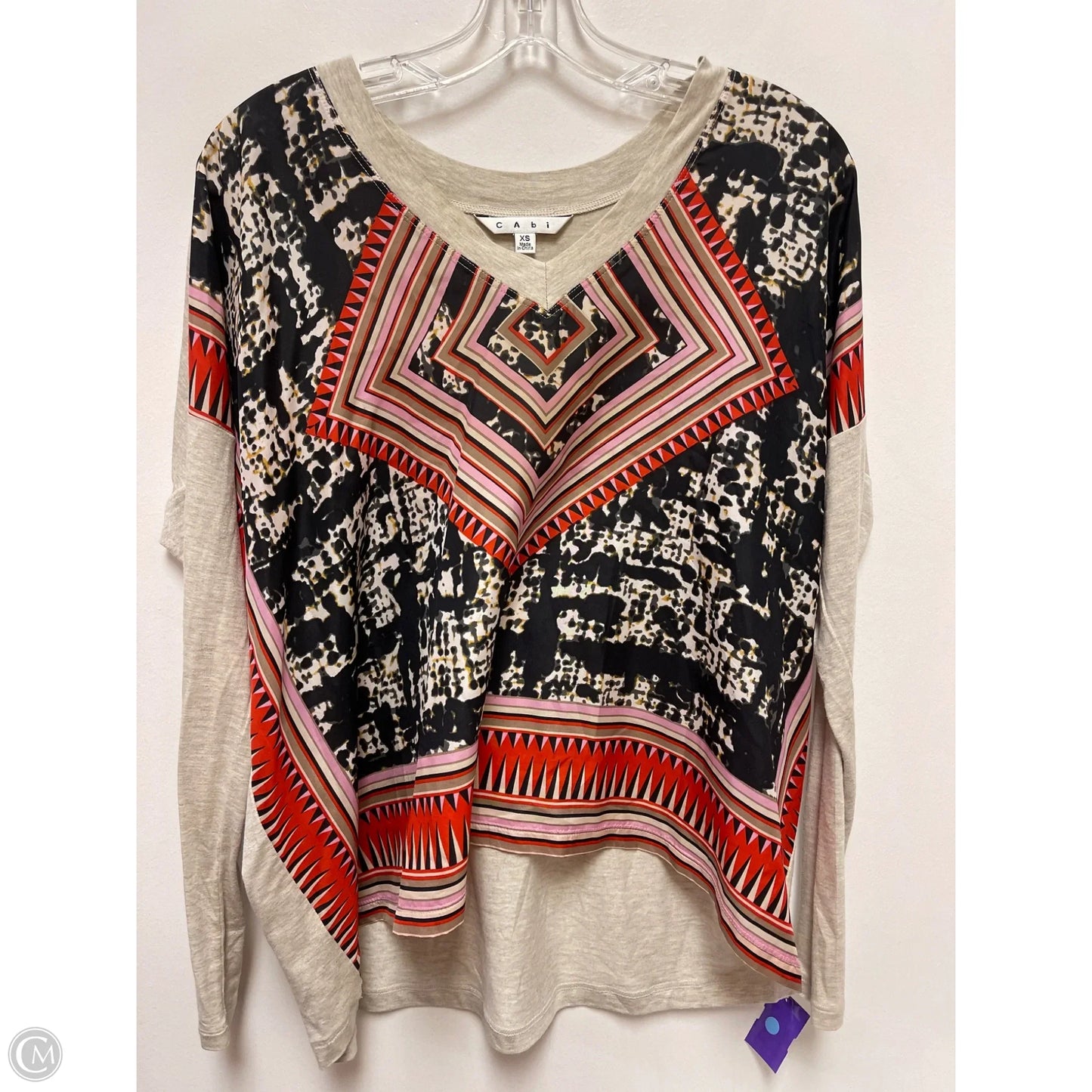 Top Long Sleeve By Cabi In Multi-colored, Size: Xs
