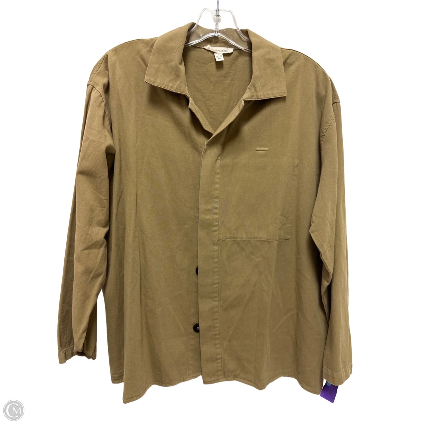 Jacket Shirt By Clothes Mentor In Brown, Size: S