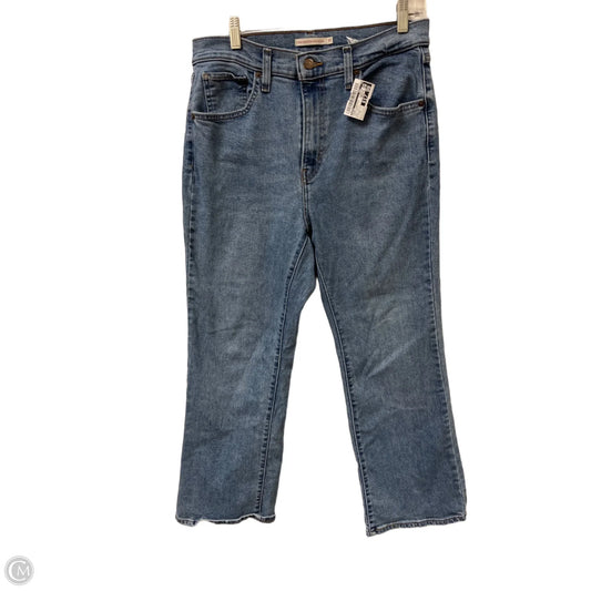 Jeans Straight By Levis In Blue Denim, Size: 12