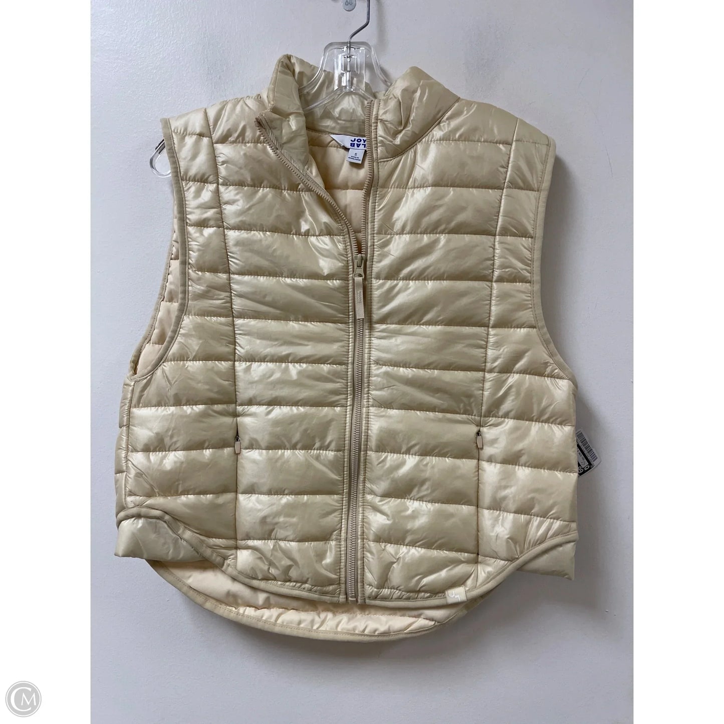 Vest Puffer & Quilted By Joy Lab In Cream, Size: S