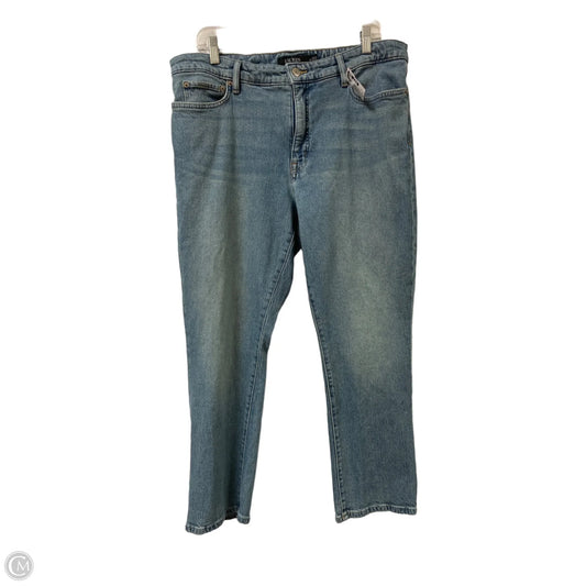 Jeans Straight By Lauren By Ralph Lauren In Blue Denim, Size: 16