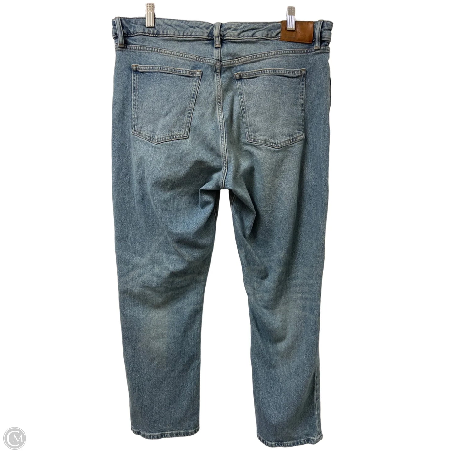 Jeans Straight By Lauren By Ralph Lauren In Blue Denim, Size: 16