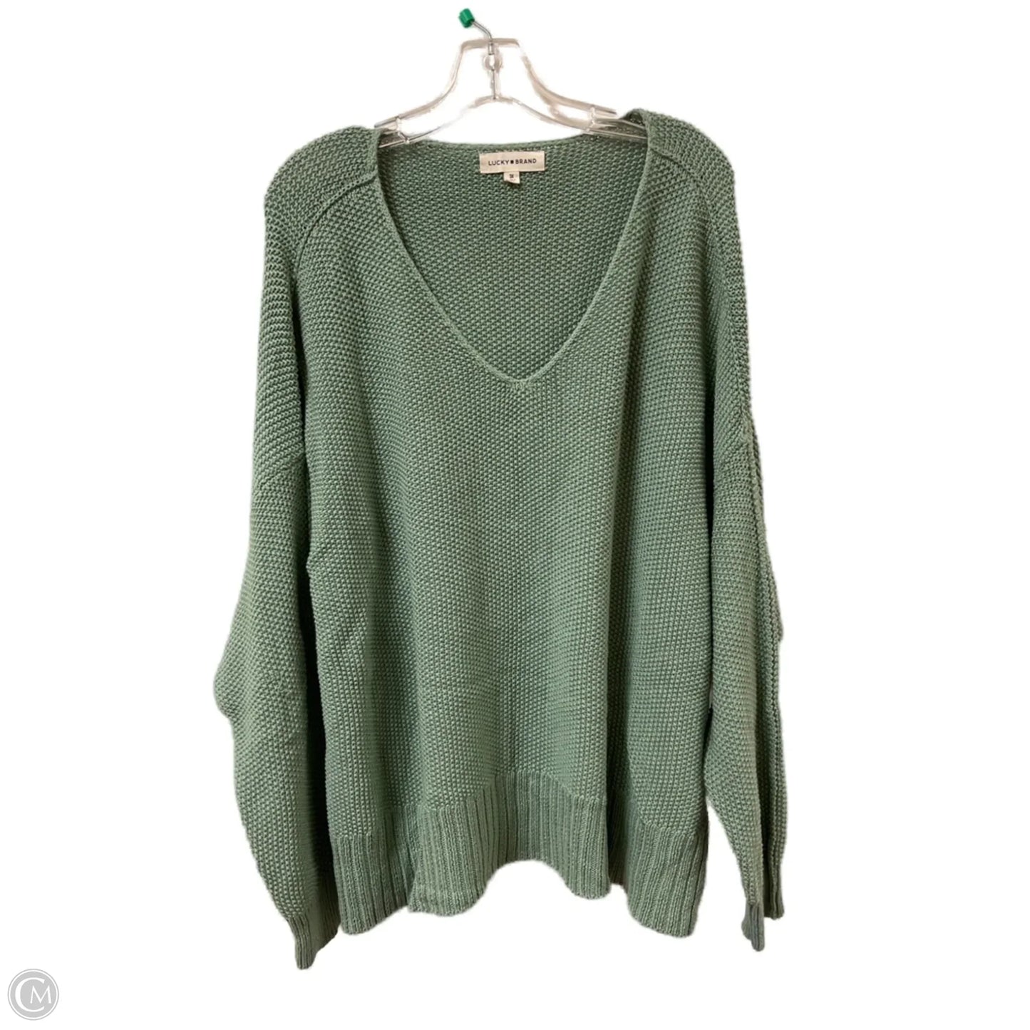 Sweater By Lucky Brand In Green, Size: 3x